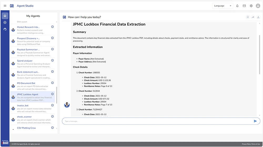 Gia Agent Orchestration Studio 2 Purpose-built for Finance